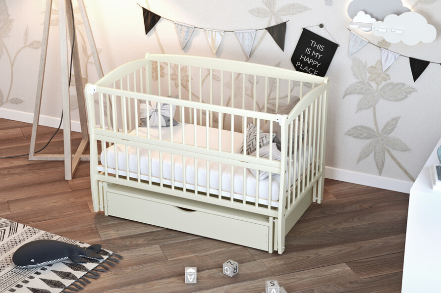 Кроватка детская Элит Цвет Белый