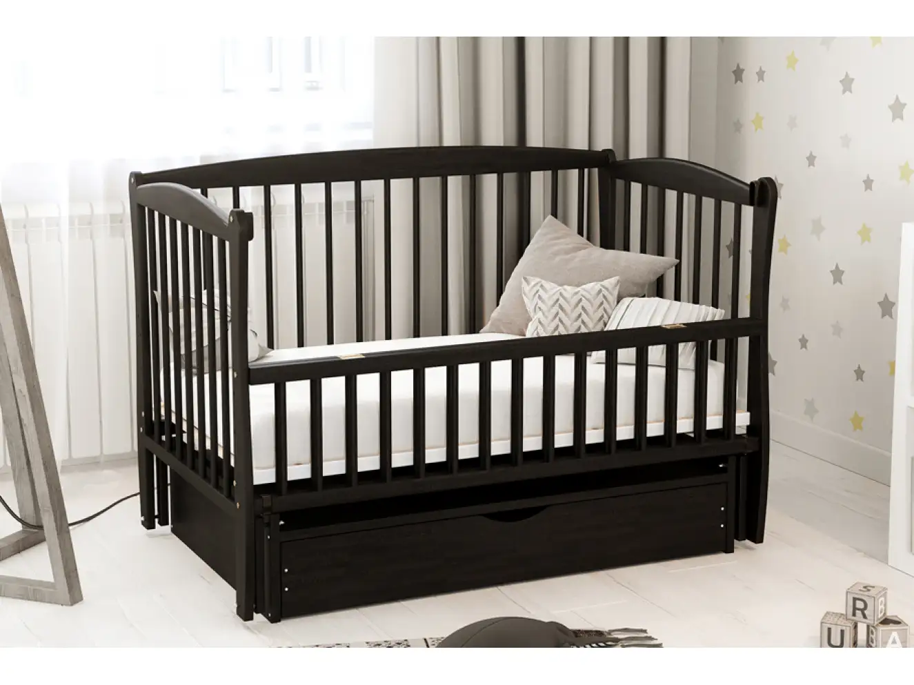 Ліжечко дитяче Еліт Колір Натуральний