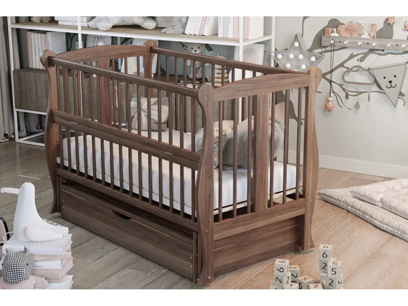 Ліжечко дитяче Грація Колір Натуральний