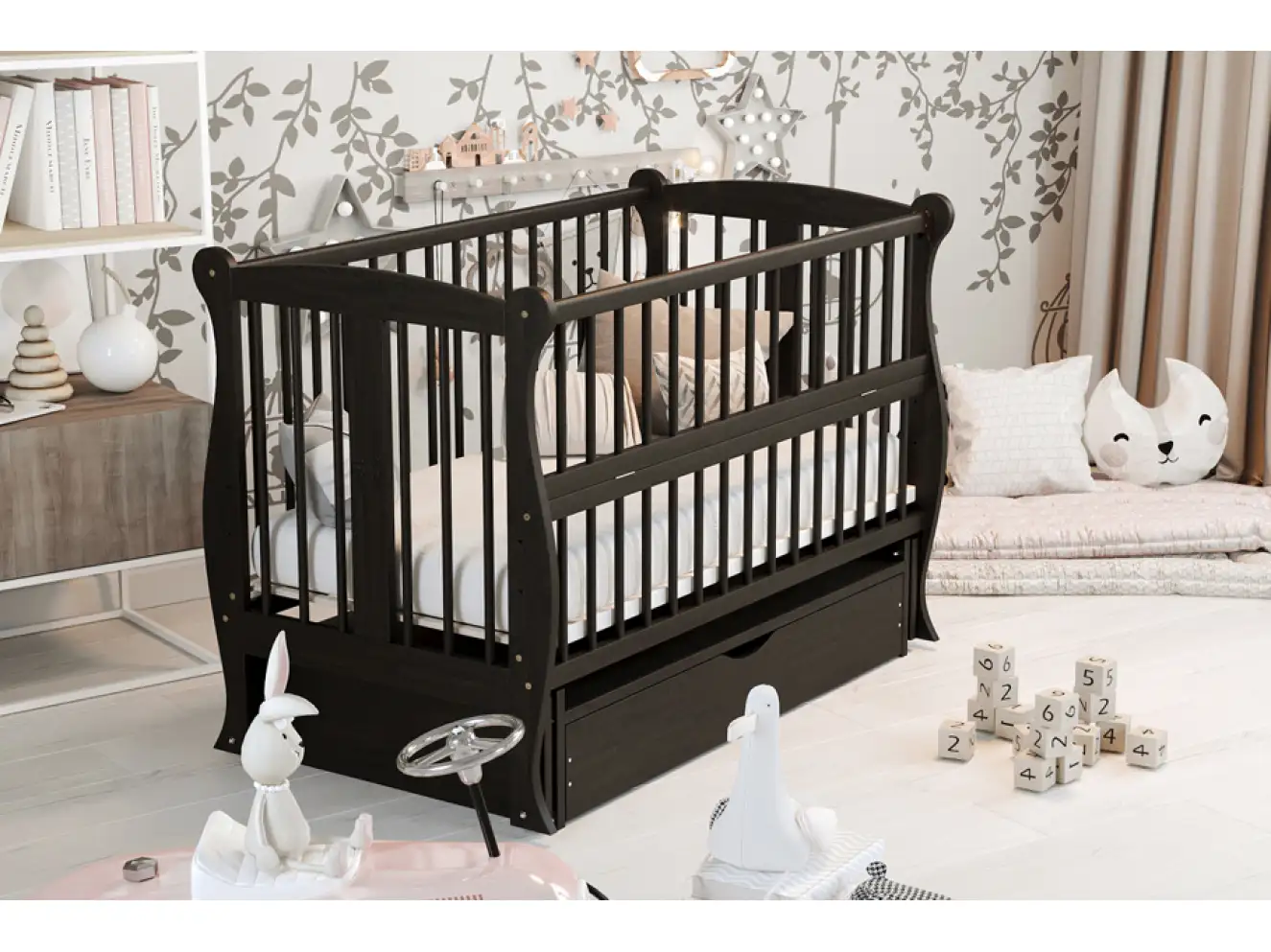 Ліжечко дитяче Грація Колір Натуральний