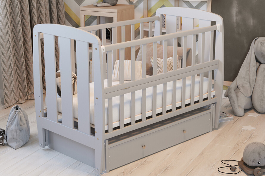 Ліжечко дитяче Шарик Колір Слонова Кістка