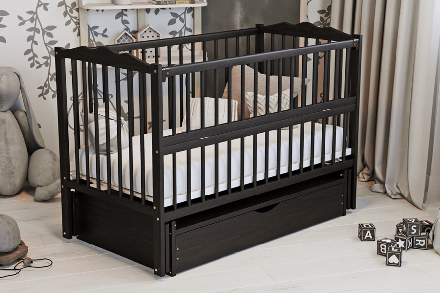 Кроватка детская Радуга Цвет Орех