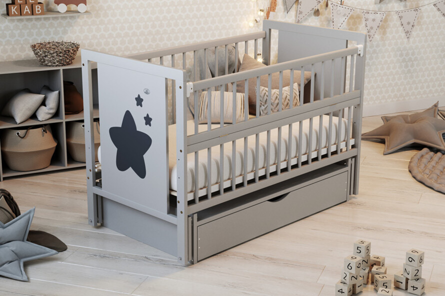 Кроватка детская Звездочка Цвет Слоновая Кость