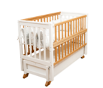 Кроватка для малышей Alex (Алекс) Цвет Белый и Натуральный