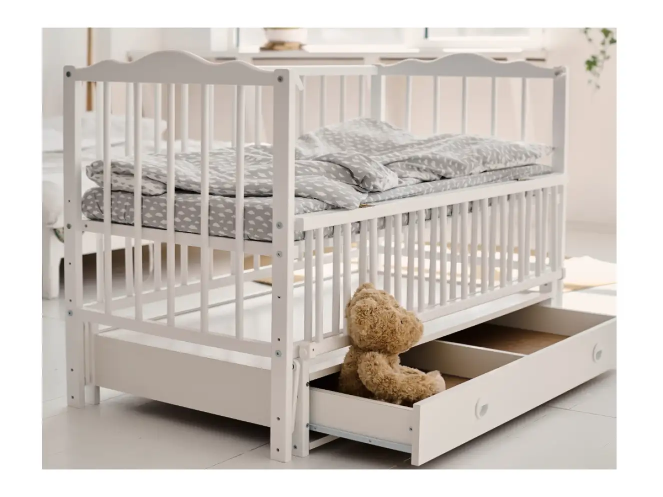 Кроватка детская Ангелина Цвет Белый Кроватка детская Ангелина Цвет Белый