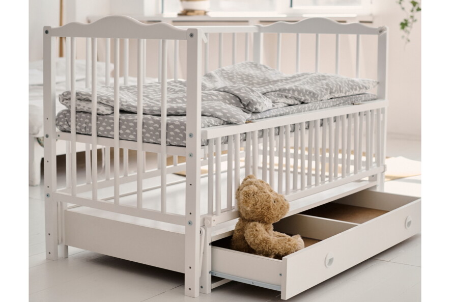 Дитяче ліжечко Ангеліна Колір Білий