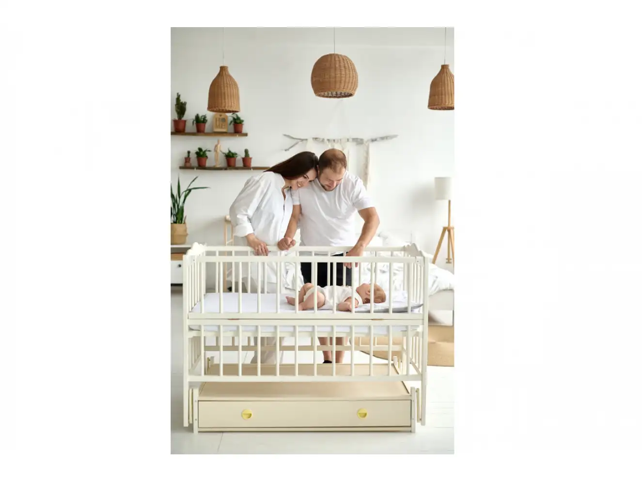 Кроватка детская Ангелина Цвет Слоновая Кость Кроватка детская Ангелина Цвет Слоновая Кость