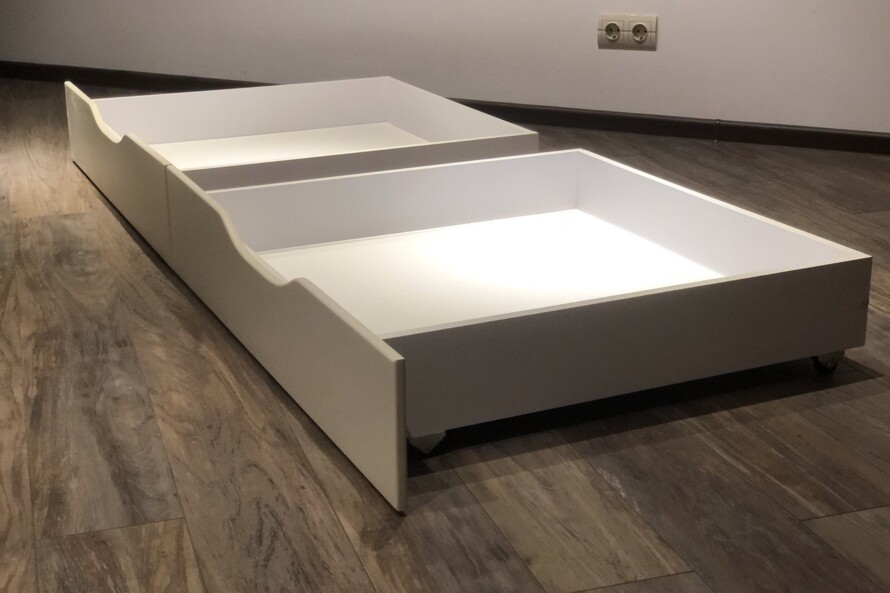 Акция детская кровать Нордик (бук) Белый в комплекте съемный бортик