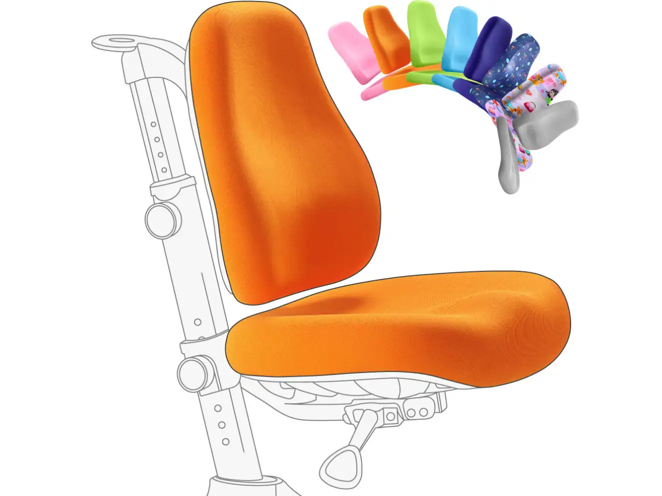 Комплект парта та крісло Mealux Winnipeg MC+Omega (арт.BD-630 MG+BL+Y-220 G)