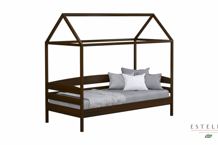 Дитяче ліжко будиночок Аммі ПЛЮС (бук) Колір Венге