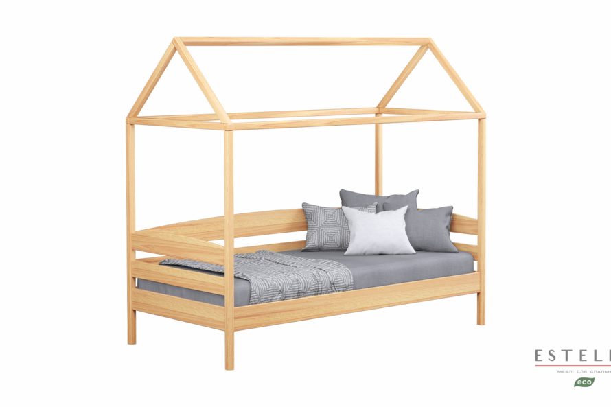 Дитяче ліжко будиночок Аммі ПЛЮС (бук) Колір Венге