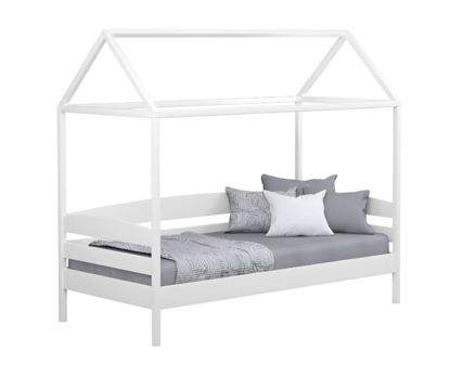 Кровать Домик Амми ПЛЮС (щит бука) Цвет Белый