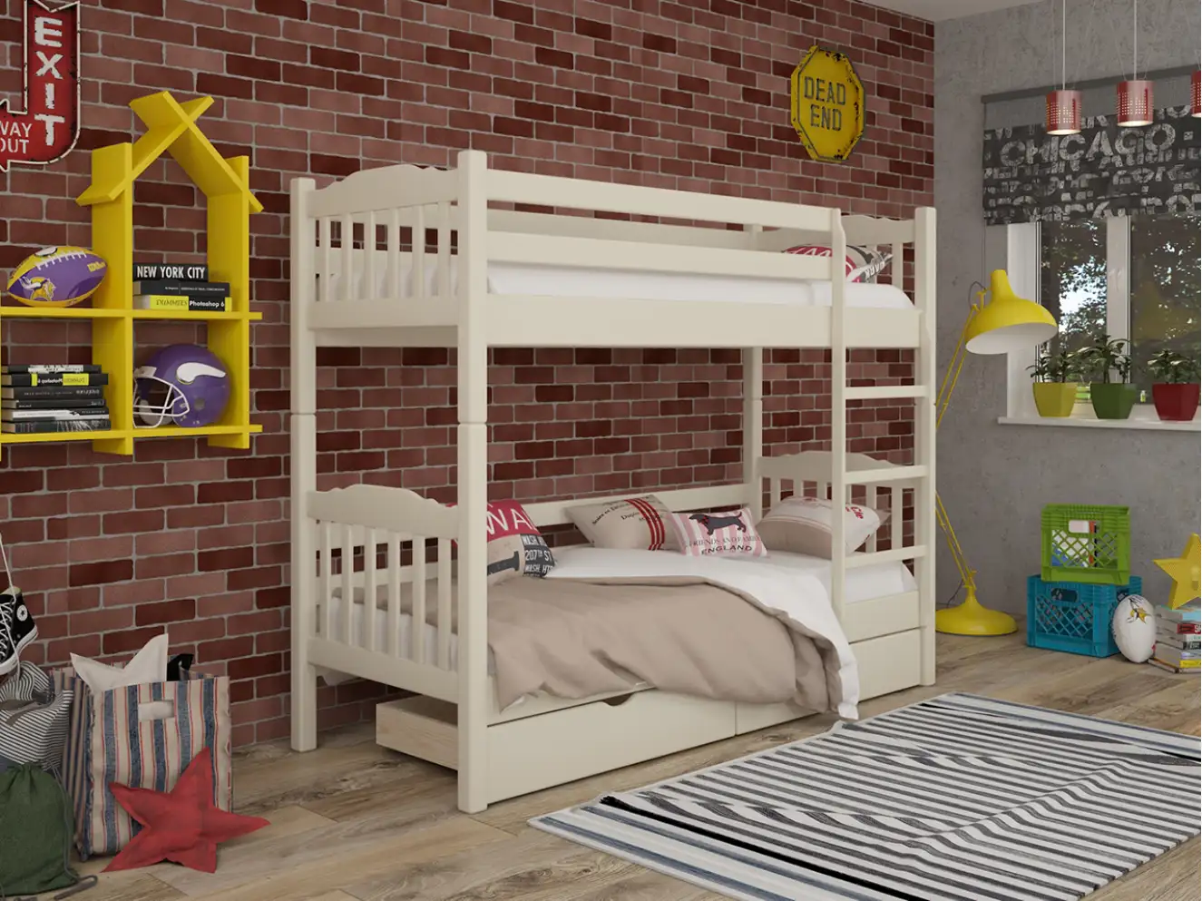 Дитяче двоярусне ліжко Бай-Бай Колір RAL