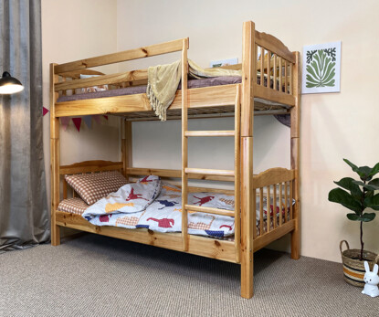 Деревянная двухъярусная кровать Бай-Бай (Тонированная)