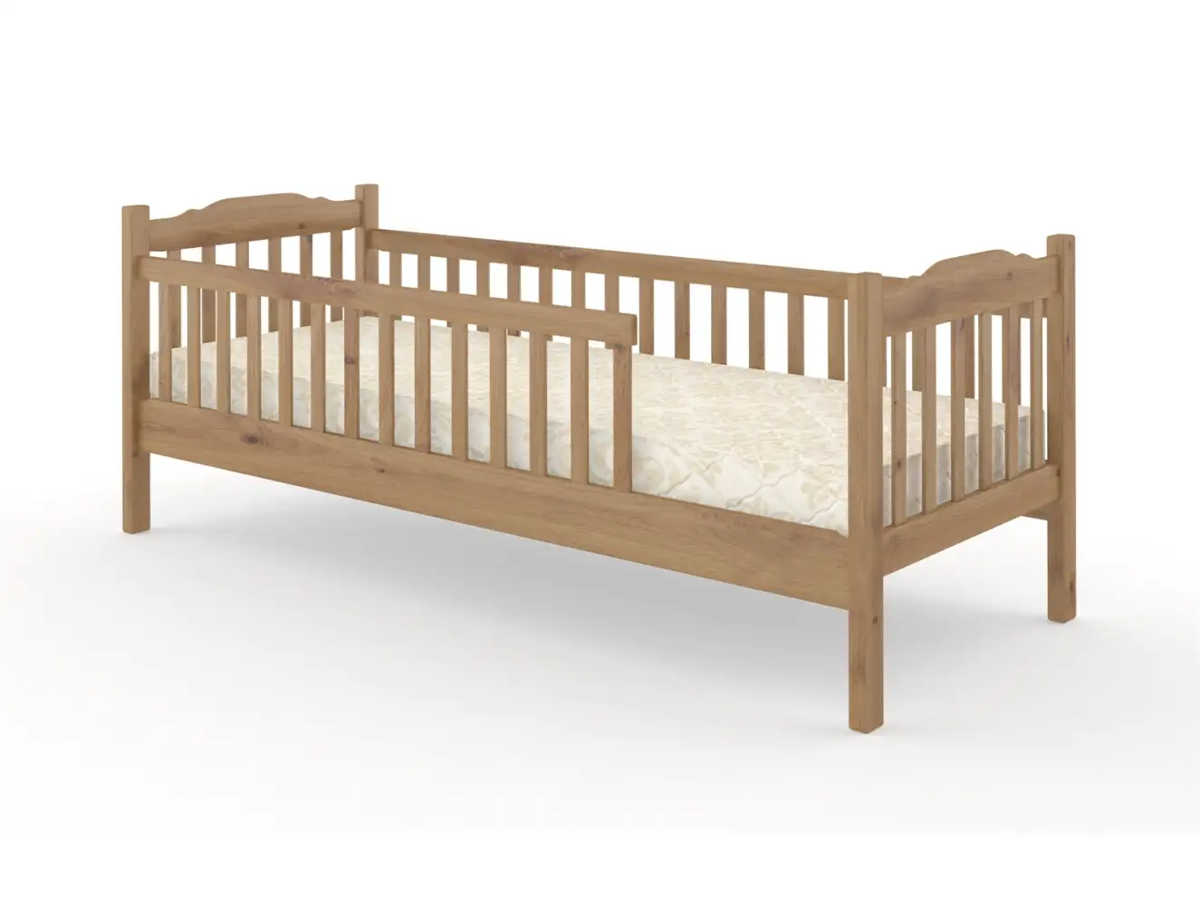 Кровать детская с бортиком Карина (Тонированный) Кровать детская с бортиком Карина (Тонированный)