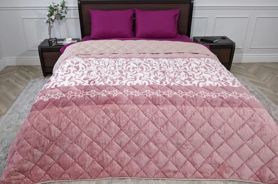 Півторне флісове стьобане покривало