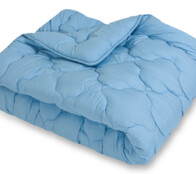 Полуторна ковдра мікрофібра/холофайбер синій