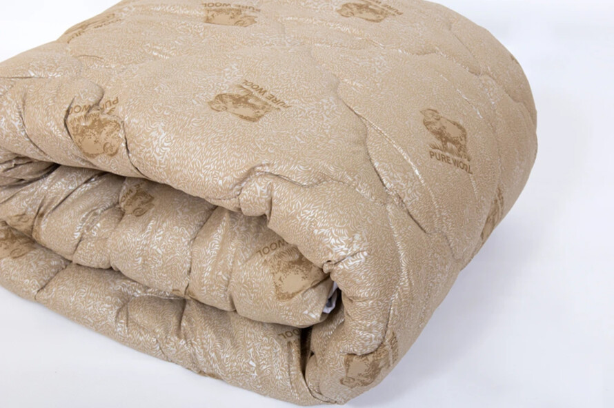 Полуторна ковдра мікрофібра/шерсть