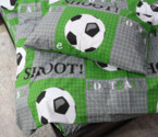 Полуторный набор постельного белья Футбол 150x220 из Бязи Gold