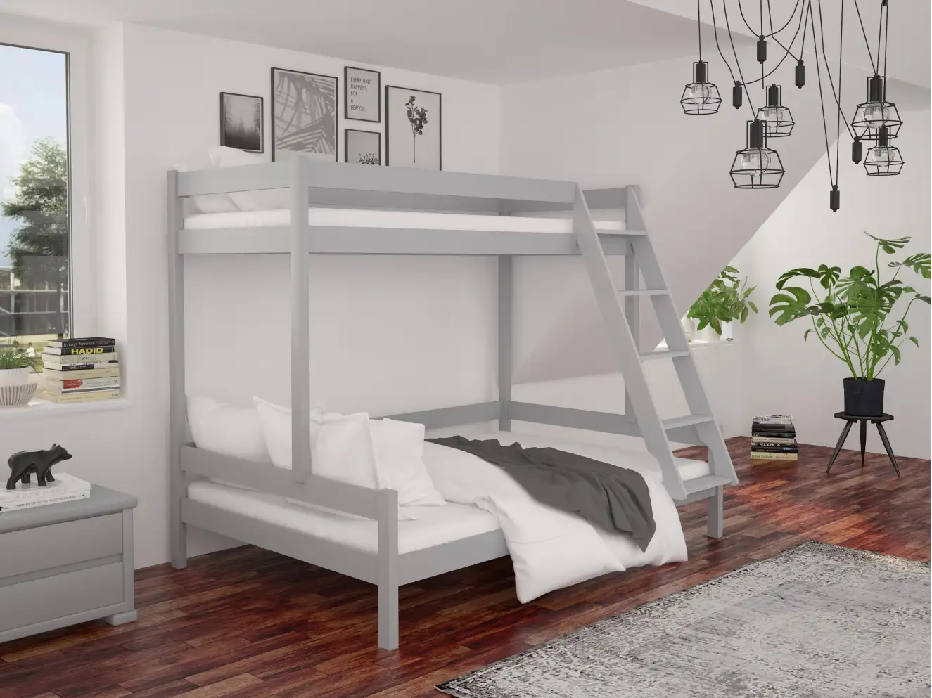 Ліжко двоярусне тримісне Атланта Колір RAL