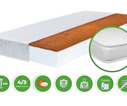 Матрас Емма Кокос Стрейч / Emma Kokos Stretch Беспружинный