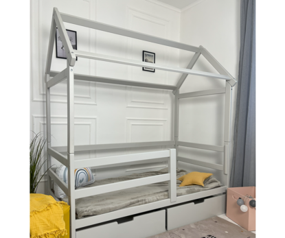 Кровать Домик с бортиком Терри (бук) Цвет RAL