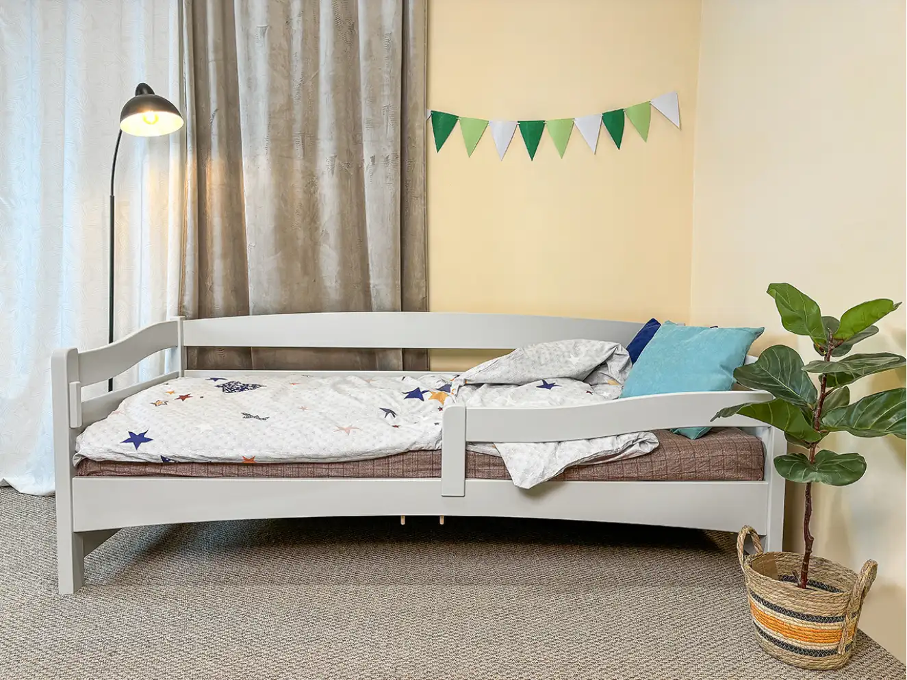 Дитяче ліжко з бортиком Афіна (бук) Колір RAL