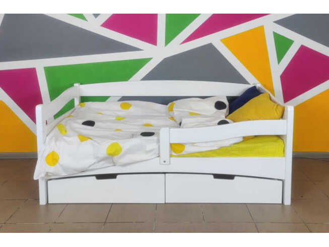 Ліжко Афіна (масив бука) Колір RAL (білий, сірий, айворі)