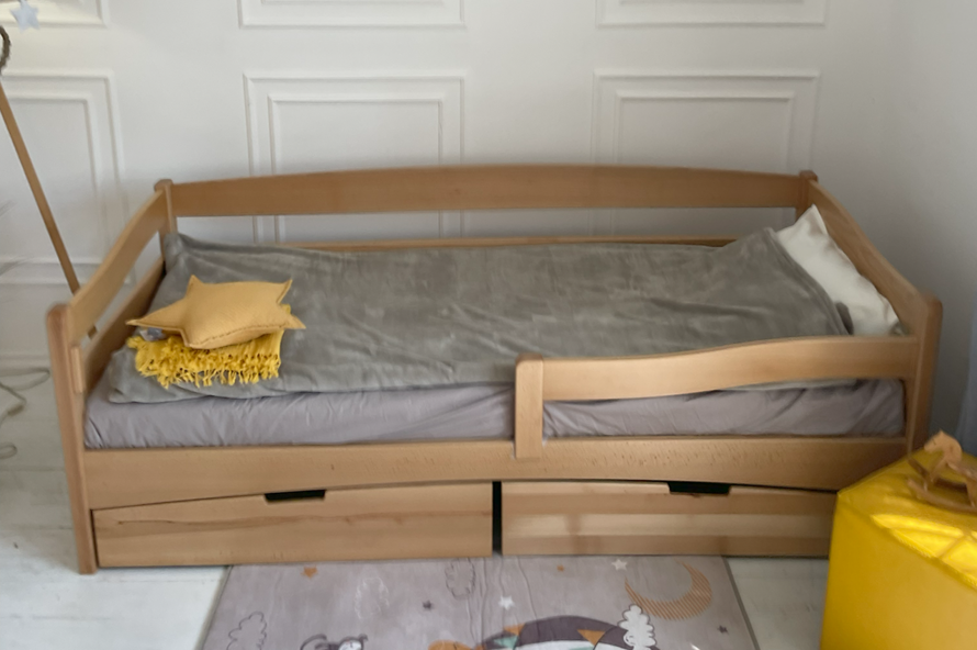 Дитяче ліжко з дерева Афіна (бук) Натуральний