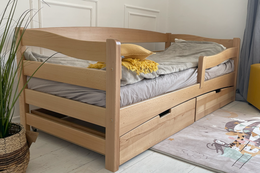 Дитяче ліжко з дерева Афіна (бук) Натуральний
