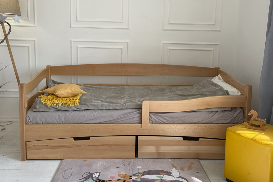 Дитяче ліжко з дерева Афіна (бук) Натуральний