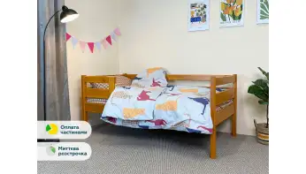 Дитяче дерев`яне ліжко з бортиком Сімба Сосна