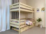 Ліжко двоярусне Сімба ДУО сосна (тоноване)