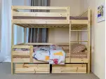 Ліжко двоярусне Сімба ДУО сосна (тоноване)