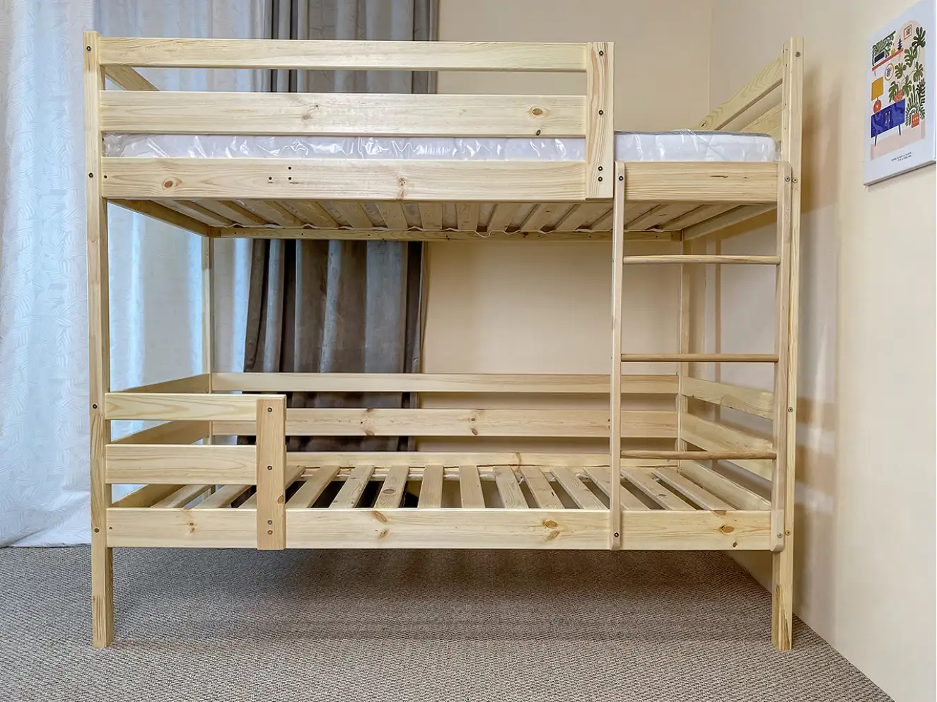 Ліжко двоярусне Сімба ДУО сосна (тоноване)