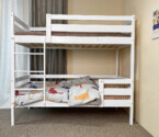 Детская двухъярусная кровать Симба ДУО сосна (Белая)