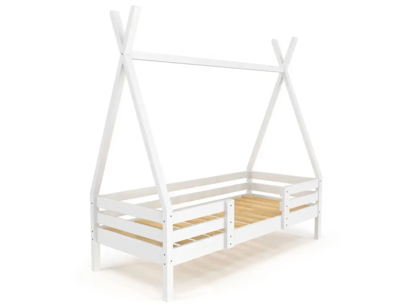 Дитяче ліжко будиночок Гаппі (сосна) Колір Білий