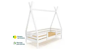 Дитяче ліжко будиночок Гаппі (сосна) Колір Білий