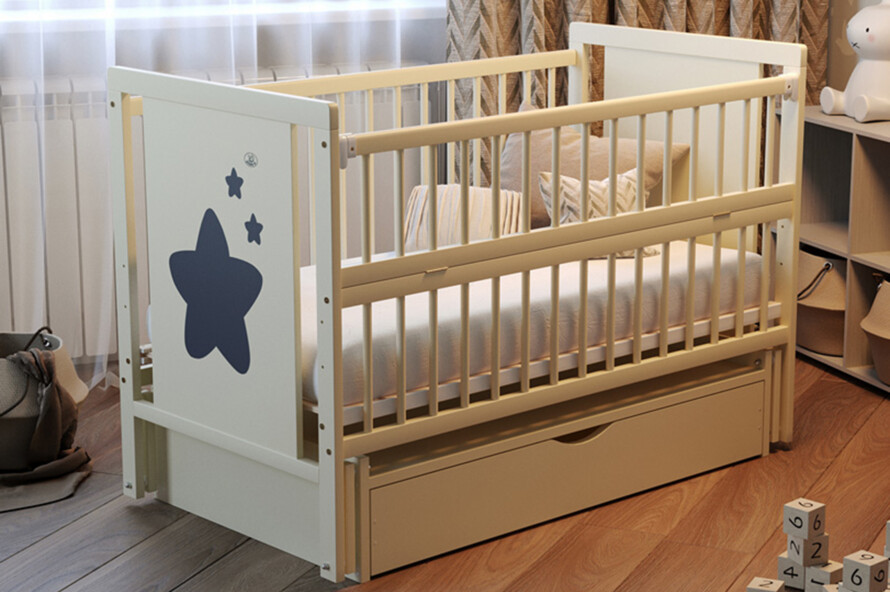 Кроватка детская Звездочка Цвет Слоновая Кость