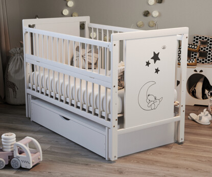 Ліжечко дитяче Ведмедик Колір Білий