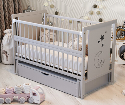 Ліжечко дитяче Ведмедик Колір Сірий