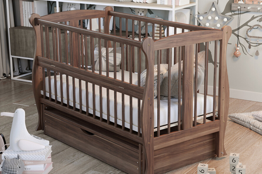 Кроватка детская Грация Цвет Орех