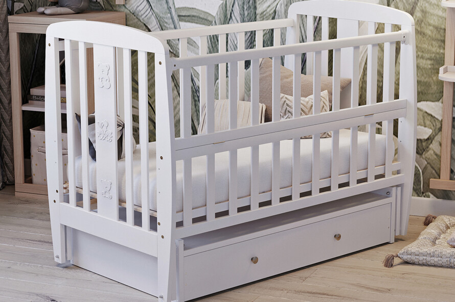 Кроватка детская Друзья Цвет Белый