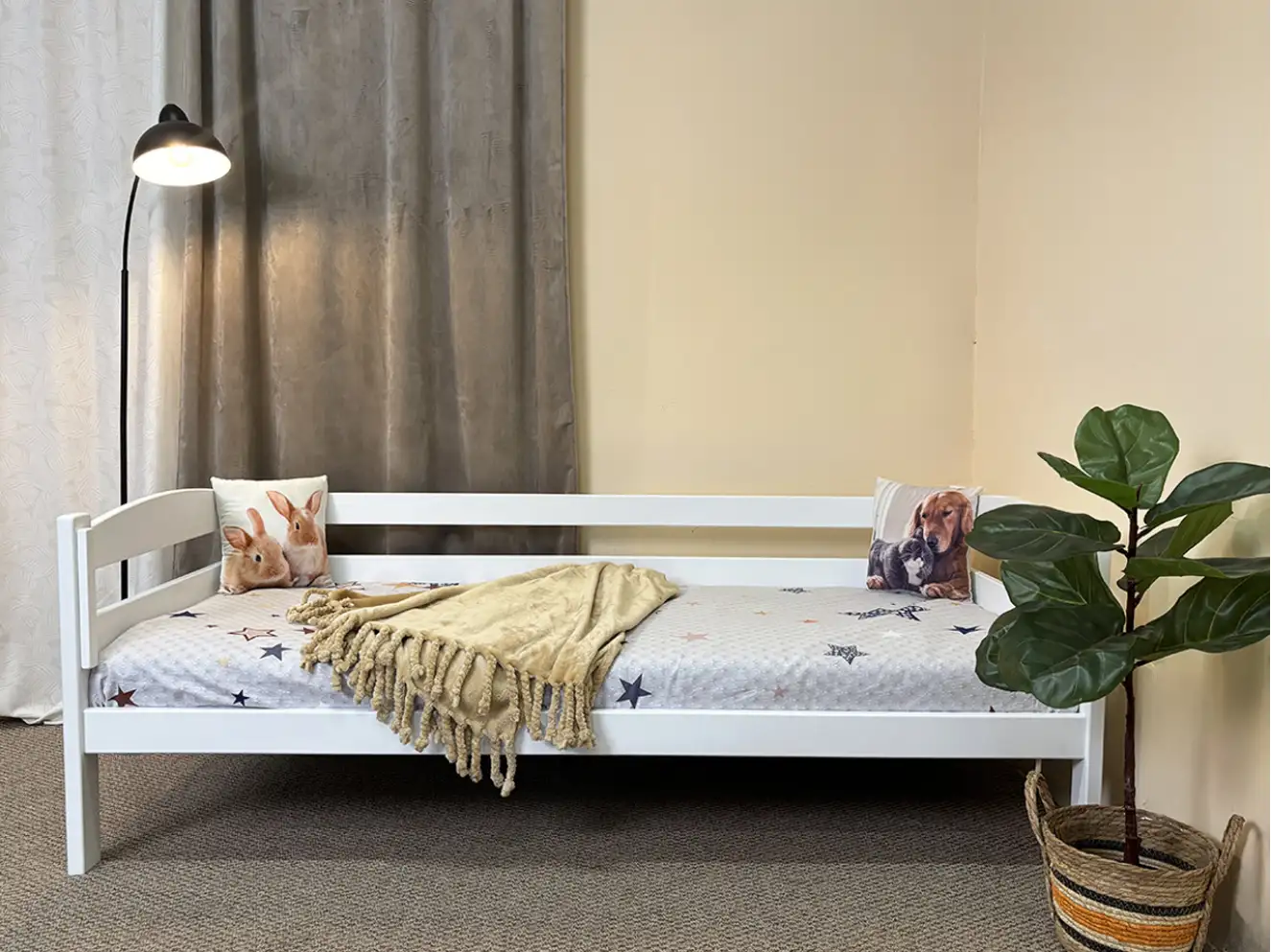 Дитяче ліжко з бортиком Лілу (бук) Колір RAL