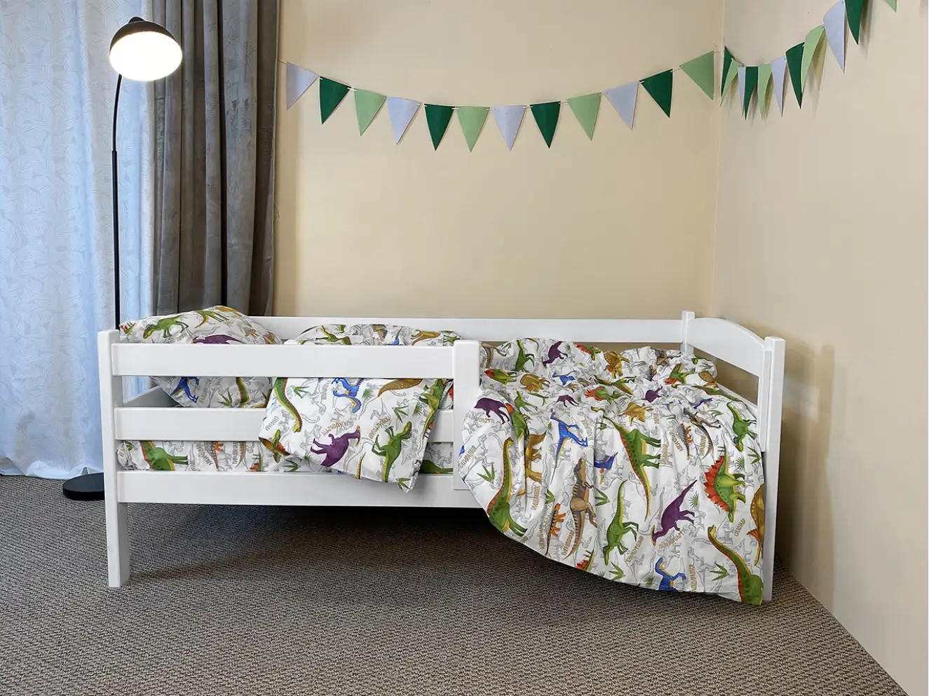 Дитяче ліжко з бортиком Лілу (бук) Колір RAL