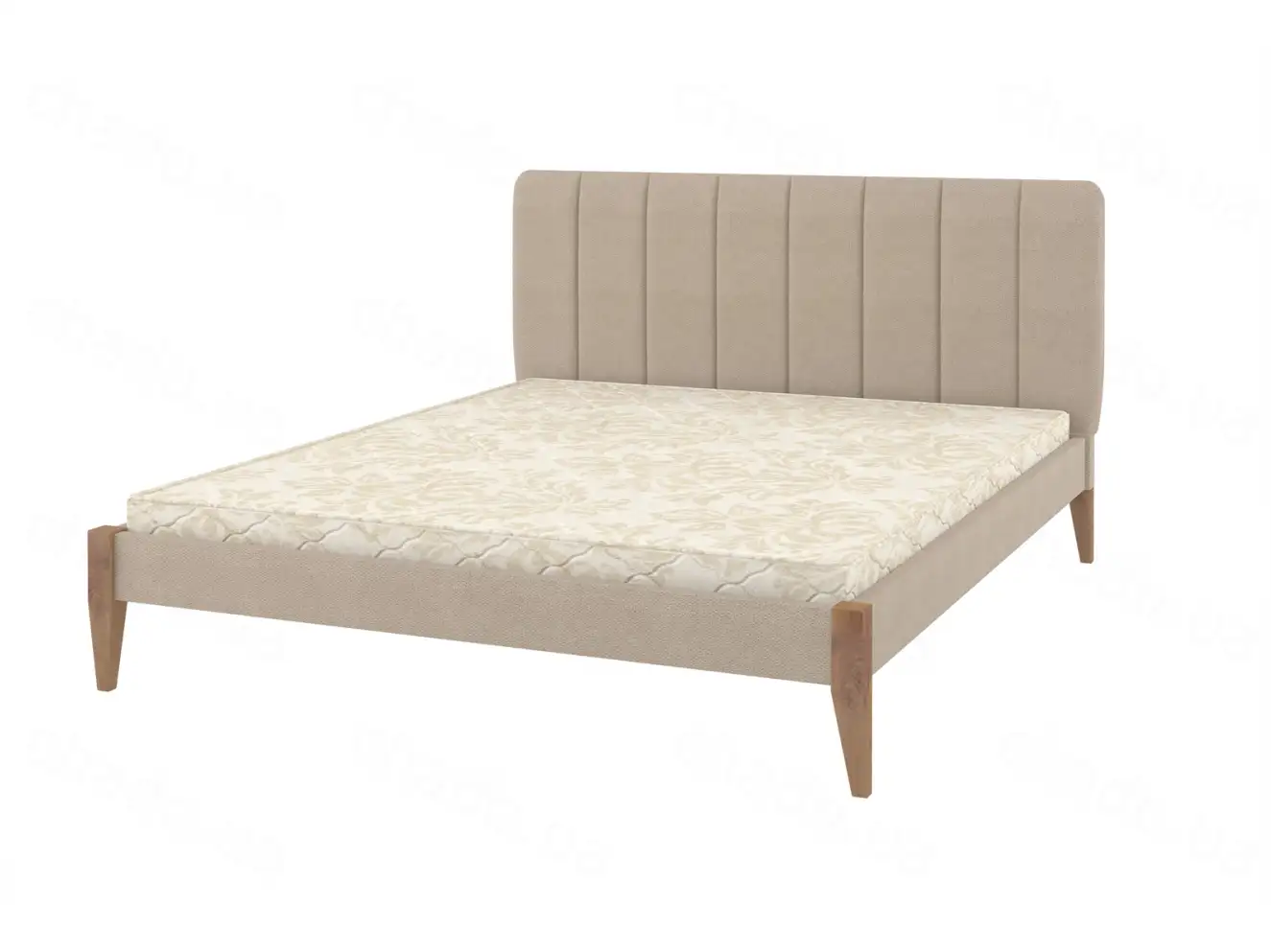 Кровать с мягкой спинкой Лондон (тонированный)