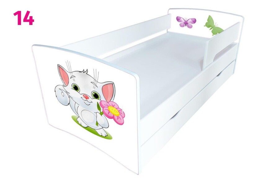 Дитяче ліжко з бортиком Кіндер Кул + Матрац Розет