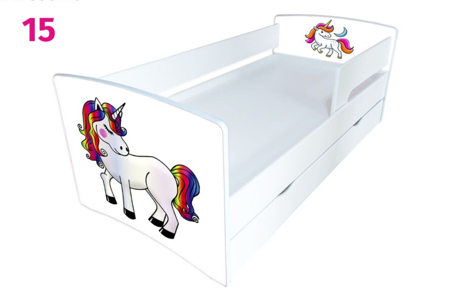 Дитяче ліжко з бортиком Кіндер Кул + Матрац Розет