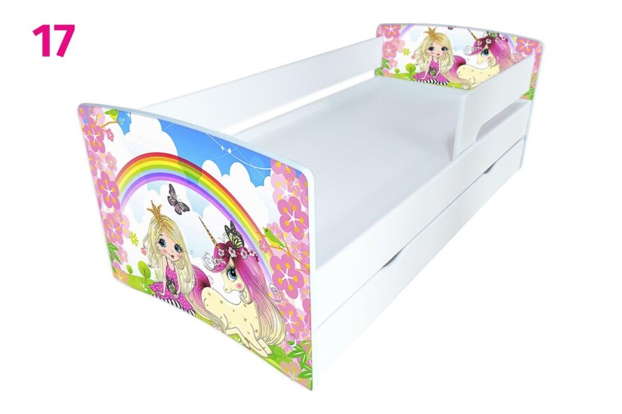 Дитяче ліжко з бортиком Кіндер Кул + Матрац Розет