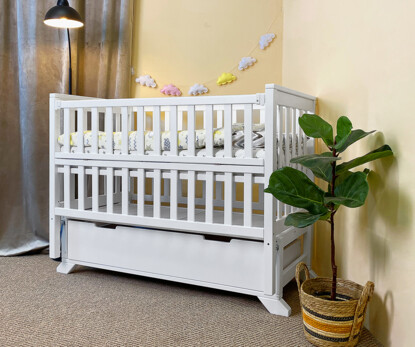 Ліжечко для малюків Alex (Алекс) Колір Білий